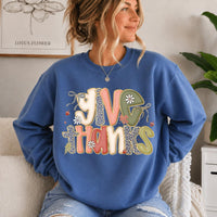 Give Thanks Sweatshirt, Thanksgiving Fall Women Cute Floral Coquette Leopard Design