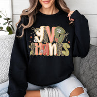 Give Thanks Sweatshirt, Thanksgiving Fall Women Cute Floral Coquette Leopard Design
