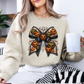 Gothic Halloween Bow Jack O Lantern Sweatshirt and T-Shirt Spooky Fall Women Vintage Coquette