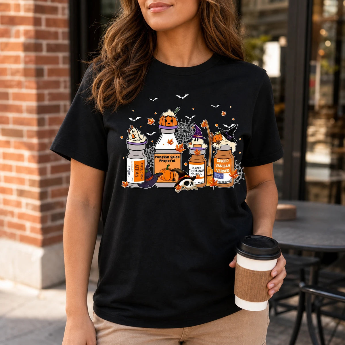 Halloween Anesthesia Pumpkin Spice Propofol Shirt, Funny CRNA Anesthesiologist Fall Medical Tee & Sweatshirt
