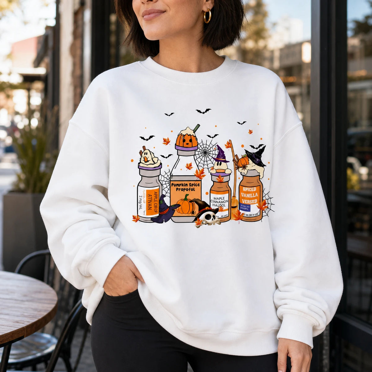 Halloween Anesthesia Pumpkin Spice Propofol Shirt, Funny CRNA Anesthesiologist Fall Medical Tee & Sweatshirt