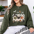 Halloween Book Lover Ghost Reading Sweatshirt Cute Spooky Reader Crewneck