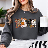 Halloween Family Sweatshirt Mama Mimi Nana Gigi Honey Spooky Season Family Role Unisex Cute Coquette Ghost