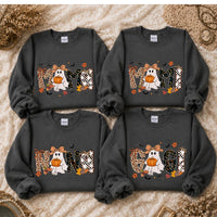 Halloween Family Sweatshirt Mama Mimi Nana Gigi Honey Spooky Season Family Role Unisex Cute Coquette Ghost
