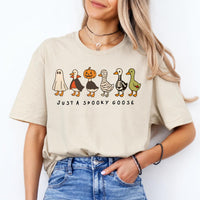 Halloween Goose Just A Spooky Goose Sweatshirt and T-Shirt Spooky Season Women Cute Graphic