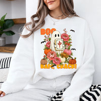 Halloween Mahjong Boo Bam Crack Ghost Game Night Sweatshirt for Women