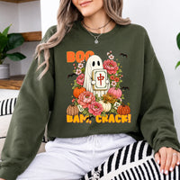 Halloween Mahjong Boo Bam Crack Ghost Game Night Sweatshirt for Women