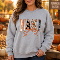 Halloween Mama Shirt with MAMA Bow Coquette Pumpkin Ghost Bat Fall Mom Design