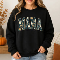 Halloween Mama Sweatshirt Cute Ghost Floral Mom Fall
