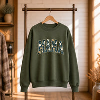 Halloween Mama Sweatshirt Cute Ghost Floral Mom Fall