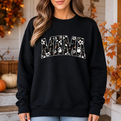 Halloween Mama Sweatshirt Cute Ghost Floral MAMA Shirt for Spooky Season Moms