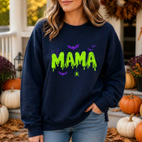 Halloween Mama Sweatshirt Cute MAMA Slime Graphic Spooky Mom October Style