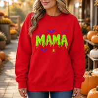 Halloween Mama Sweatshirt Cute MAMA Slime Graphic Spooky Mom October Style