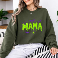 Halloween Mama Sweatshirt Cute MAMA Slime Graphic Spooky Mom October Style