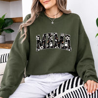 Halloween Mama Sweatshirt MAMA Ghost Floral Design Halloween Season Women Cute Spooky Floral