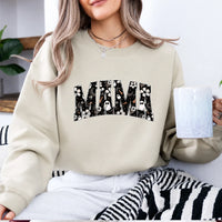 Halloween Mama Sweatshirt MAMA Ghost Floral Design Halloween Season Women Cute Spooky Floral
