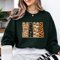 Halloween Mama Sweatshirt Mama Halloween Mom Women Vintage Spooky Design