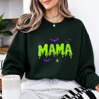 Halloween Mama Sweatshirt MAMA Slime Design Halloween Mom Women Cute Spooky Style