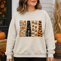 Halloween Mama Sweatshirt with Pumpkin Spooky Vintage Mom Graphic