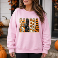 Halloween Mama Sweatshirt with Pumpkin Spooky Vintage Mom Graphic