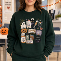 Halloween Nurse Sweatshirt Spooky But Stable Boo Boo Crew Medical Halloween Design