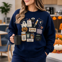Halloween Nurse Sweatshirt Spooky But Stable Boo Boo Crew Medical Halloween Design