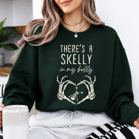 Halloween Pregnancy Announcement Sweatshirt Skelly Belly