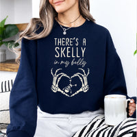 Halloween Pregnancy Announcement Sweatshirt Skelly Belly
