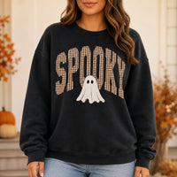 Halloween Spooky Ghost Gingham T-Shirt & Sweatshirt Cute Retro Fall Outfit