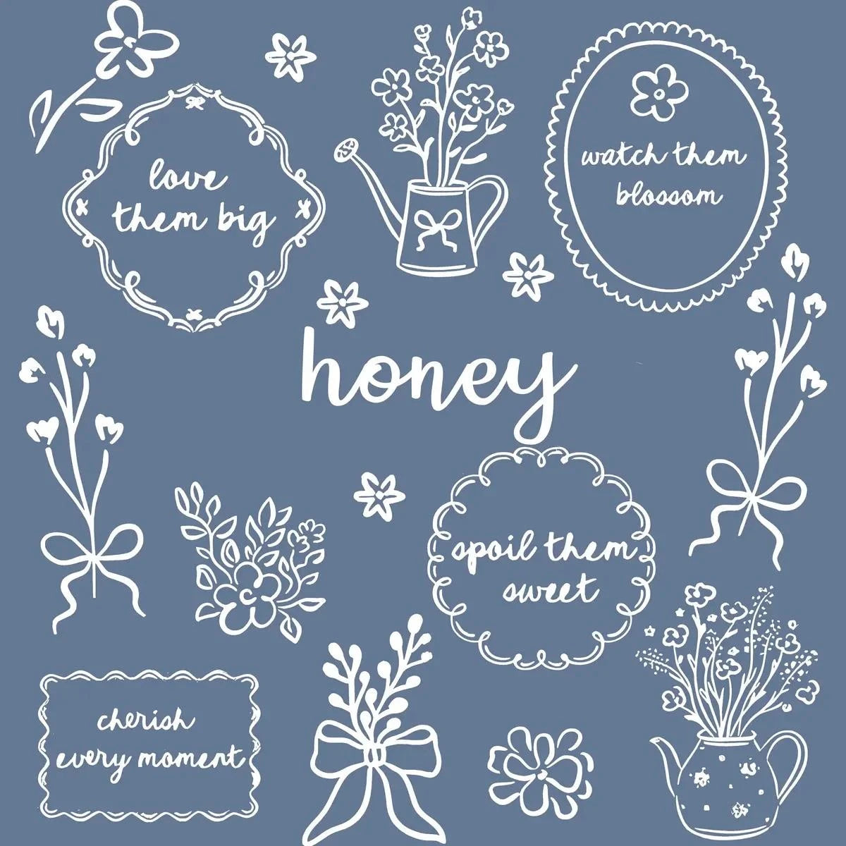 Custom Floral Family Nickname Shirt, Personalized Grandma Mama Nana Gigi Auntie Abuela Mother's Day Tee – honey