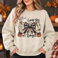 I Put The Boo In Boujee Graphic Halloween Apparel Cute Coquette Ghost Pumpkin Spooky Season Outfit