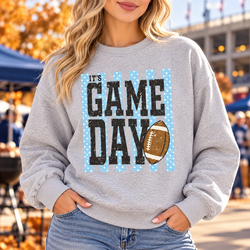 It's Game Day Football Sweatshirt Vintage Sports Fan for Tailgates, Sunday Football & Fall Game Days