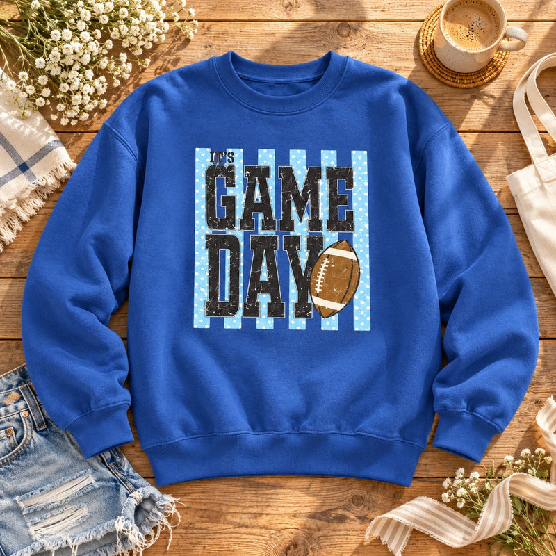 It's Game Day Football Sweatshirt Vintage Sports Fan for Tailgates, Sunday Football & Fall Game Days