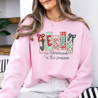 Jesus Christmas Sweatshirt, Reason For The Season, Holiday Christian Women Coquette Design
