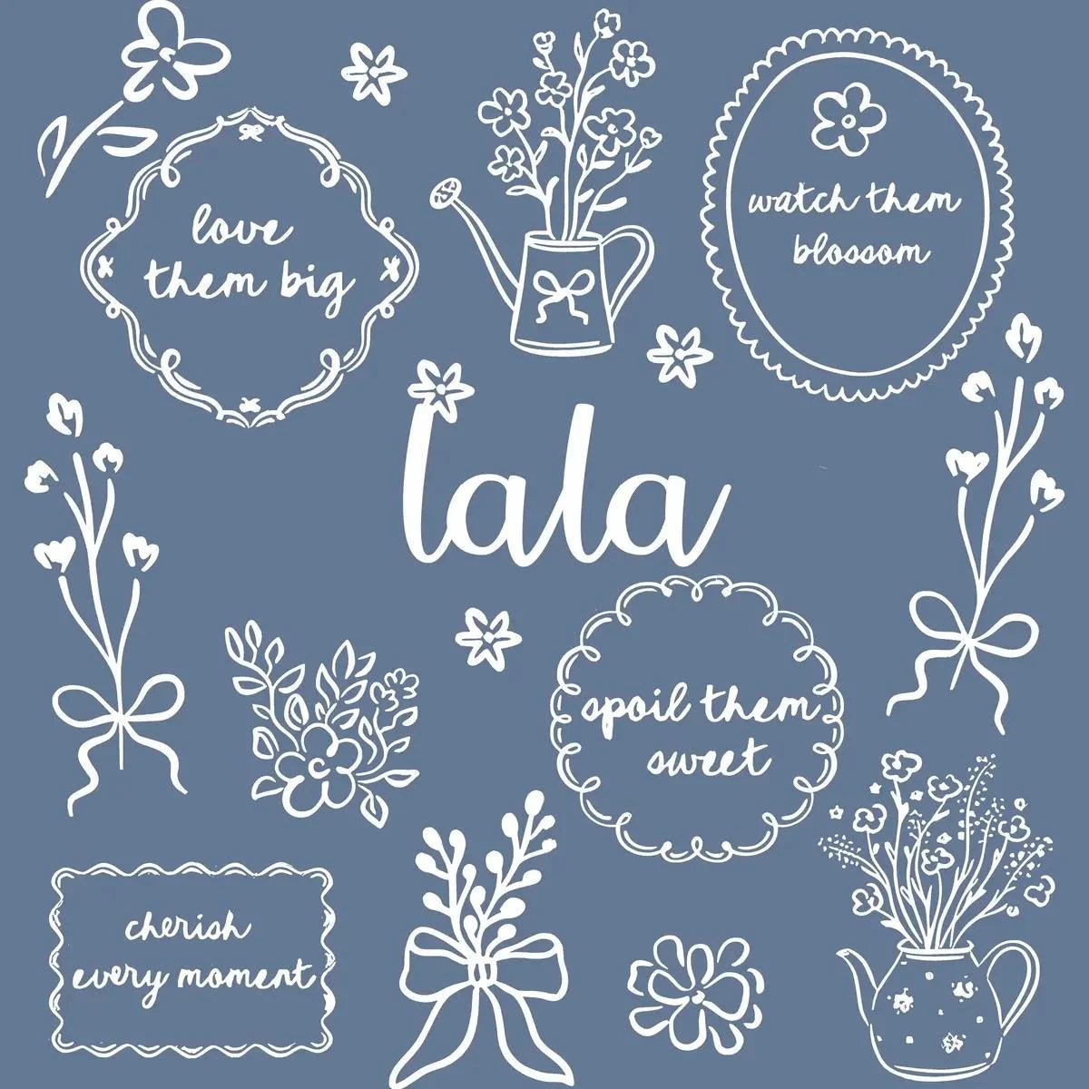 Custom Floral Family Nickname Shirt, Personalized Grandma Mama Nana Gigi Auntie Abuela Mother's Day Tee – lala