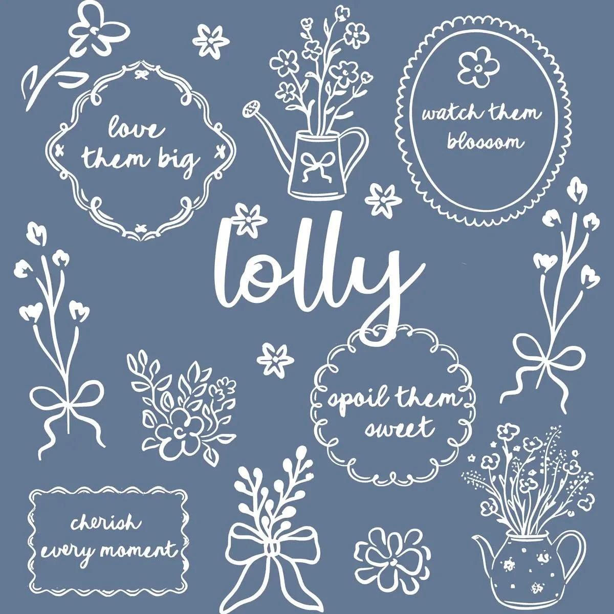 Custom Floral Family Nickname Shirt, Personalized Grandma Mama Nana Gigi Auntie Abuela Mother's Day Tee – lolly
