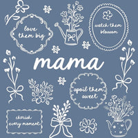 Custom Floral Family Nickname Shirt, Personalized Grandma Mama Nana Gigi Auntie Abuela Mother's Day Tee – mama