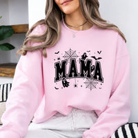 Mama Halloween Sweatshirt Spooky Mama Halloween Mom Women Cute Varsity Style