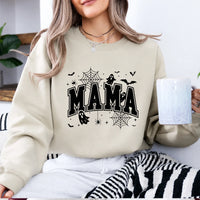 Mama Halloween Sweatshirt Spooky Mama Halloween Mom Women Cute Varsity Style