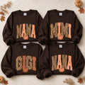 Mama Mimi Gigi Nana Sweatshirt Camo Gingham Pumpkin Fall Grandma Mom Gift