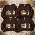Mama Mimi Nana Gigi Halloween Sweatshirt, Cute Ghost Pumpkin Leopard Checkered Grandma Crewneck, Dark Chocolate Fall Shirt, Spooky Season Gift for Mom Grandma, Cozy Autumn Pullover