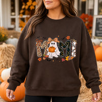 Mama Mimi Nana Gigi Honey Halloween Sweatshirt Cute Ghost Pumpkin Fall Grandma Crewneck