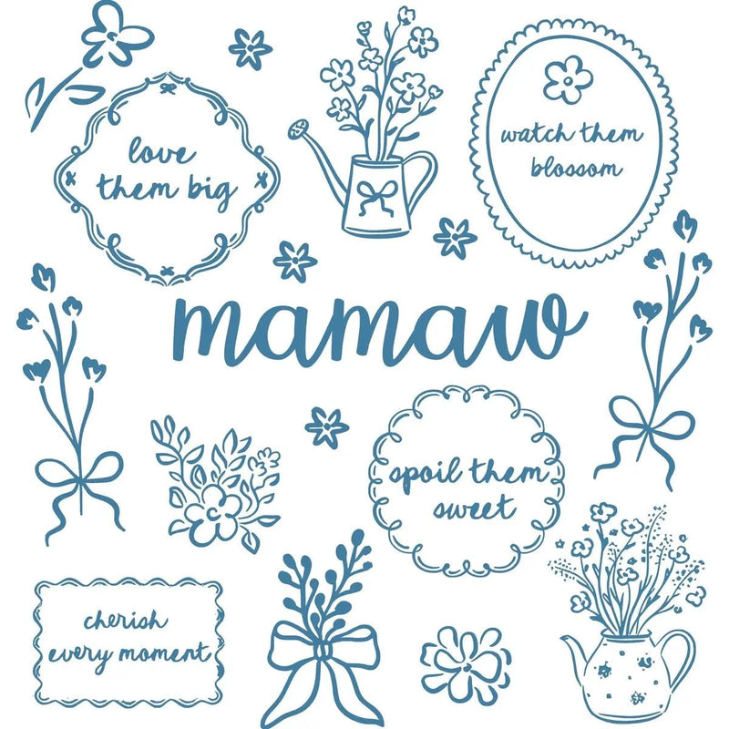 Custom Floral Family Nickname Shirt, Personalized Grandma Mama Nana Gigi Auntie Abuela Mother's Day Tee – mamaw