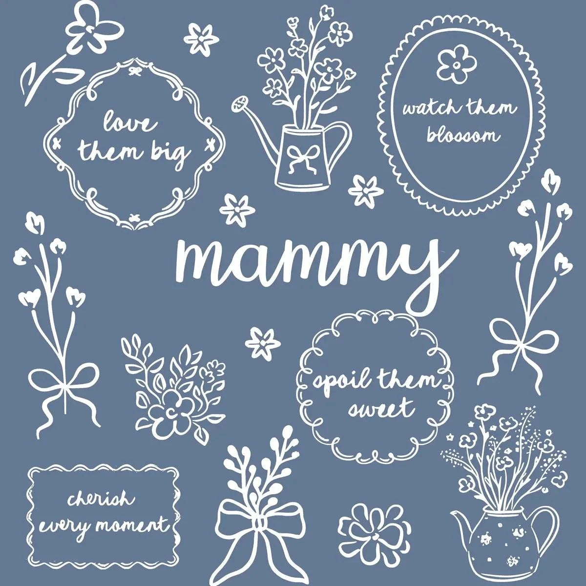 Custom Floral Family Nickname Shirt, Personalized Grandma Mama Nana Gigi Auntie Abuela Mother's Day Tee – mammy
