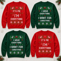 Matching Couple Christmas Sweatshirt Funny Holiday Partner Graphic Pullover