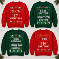 Matching Couple Christmas Sweatshirt Funny Holiday Partner Graphic Pullover