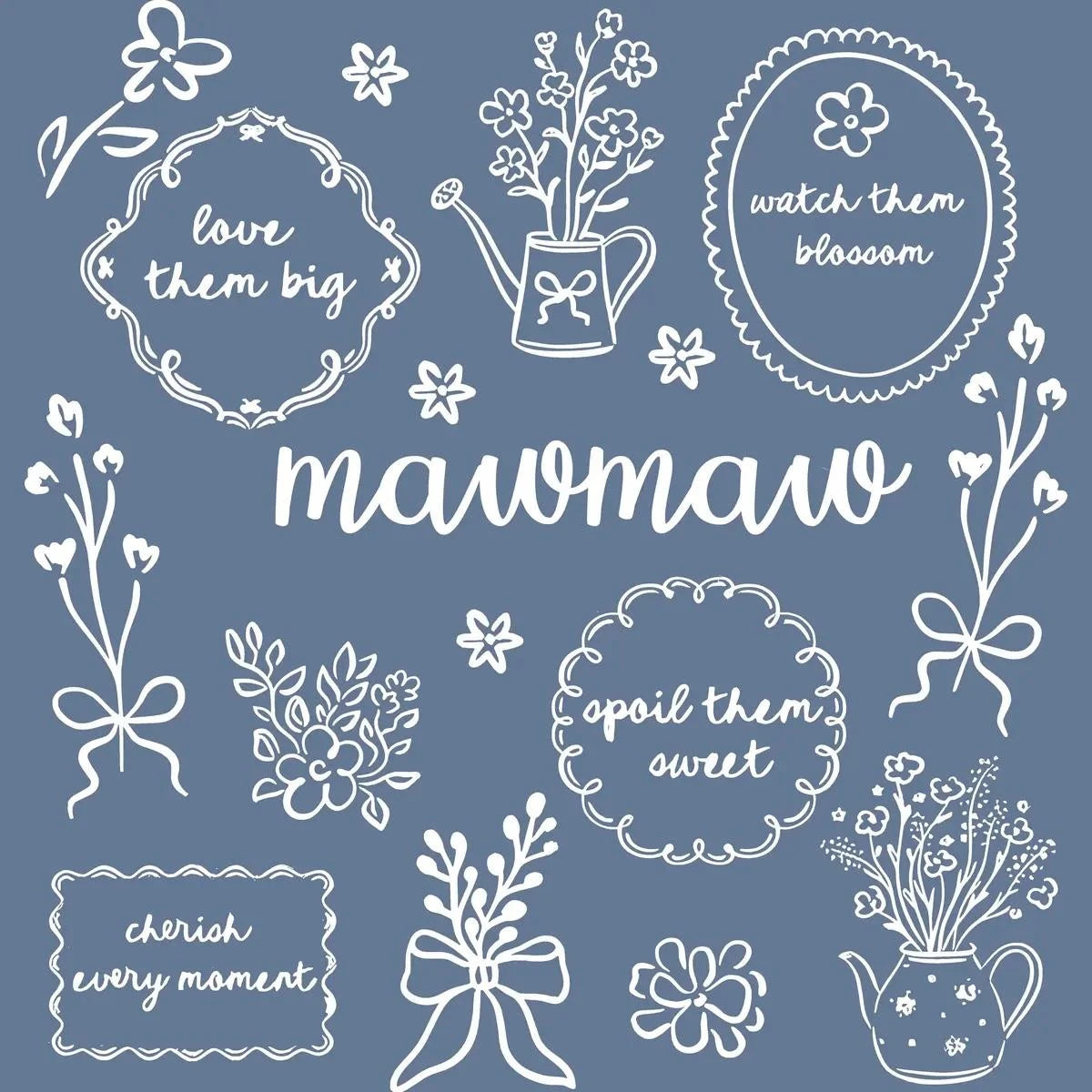 Custom Floral Family Nickname Shirt, Personalized Grandma Mama Nana Gigi Auntie Abuela Mother's Day Tee – mawmaw