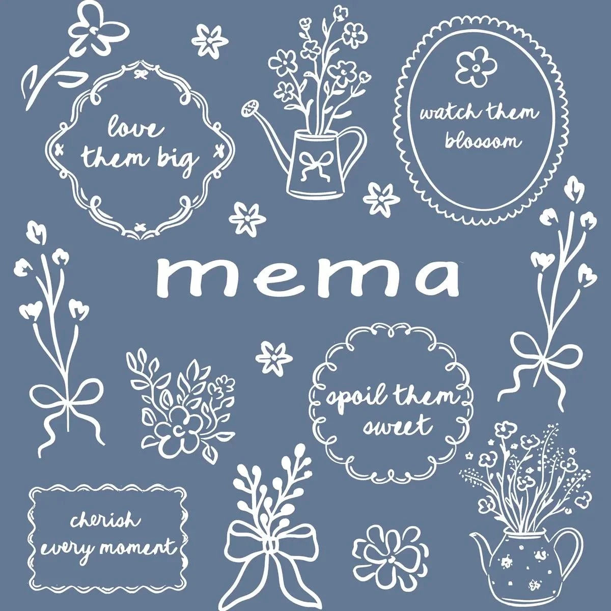 Custom Floral Family Nickname Shirt, Personalized Grandma Mama Nana Gigi Auntie Abuela Mother's Day Tee – mema