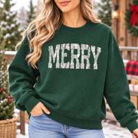 Merry Christmas Sweatshirt Camo Letter Holiday For Women Rustic Winter Outfit