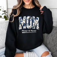 Mom Sweatshirt Manager Of Mischief Hand Drawn Magical Style